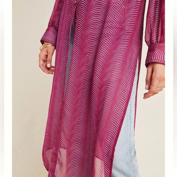 Maeve by Anthropologie Imogen Sheer Tunic size 4 - Picture 5 of 13